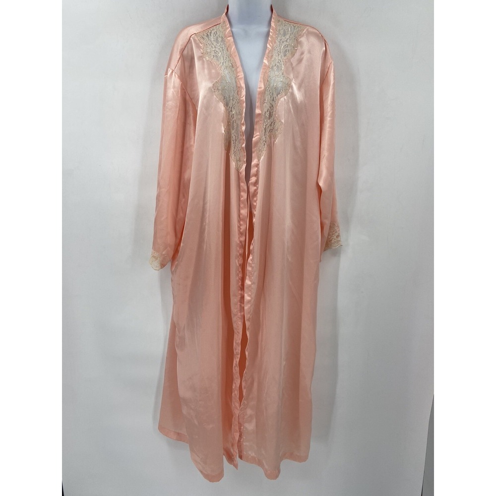 Vtg Victoria's Secret Shiny‎ Tie Waist Robe Women's Size S/P (RN 70091)